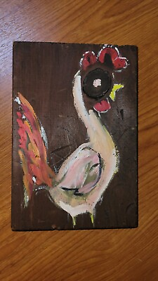 #ad Kitchen Rooster Handpainted wood hang $19.99