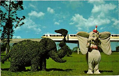 #ad Vintage Postcard Topiary Lane Walt Disney World 1960s $8.95