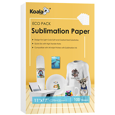 #ad #ad Koala Sublimation Paper 11X17 115g Sublimation Heat Transfer 100PK DIY Tumbler $19.98
