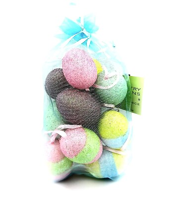 #ad Easter Egg Decoration SetStripesGlitterAll SizesSatin Hanging Loops12ct. $7.97