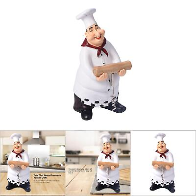 #ad Cute Chef Statue Figurine Ornaments Vintage Home Decor Kitchen Restaurant AOS $24.30