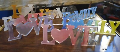 #ad Handmade Resin Home decor Signs quot;Familyquot; quot;Homequot; Or quot;Lovequot; MTO You Choose $18.25