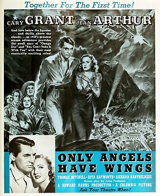 #ad 11539.Decor Poster.Room wall home art design.Only Angels have Wings retro movie $19.00