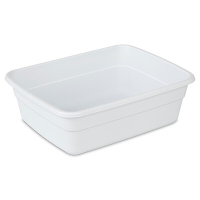 #ad #ad Sterilite 8 Quart Dishpan Plastic Small Kitchen Basin Dish Made in USA White NEW $7.05