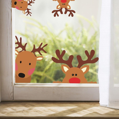 #ad Reindeer Window DecalsAdorable Reindeer Wall Stickers for Nursery Car DecorLov $14.99