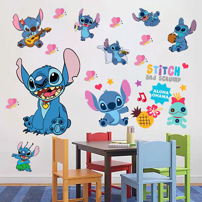 #ad #ad STITCH Kids Nursery Wall Stickers Bedroom Decal Art Vinyl GBP 7.19