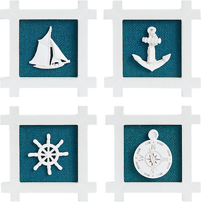 #ad #ad Set of 4 Coastal Decor for Home Hanging Nautical Wall Decorations for Beach The $10.56