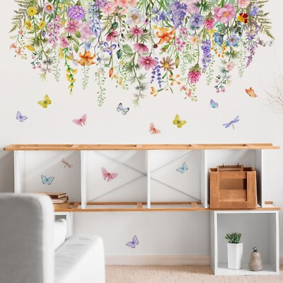 #ad Wall Stickers Clings Decals Home Decor PVC Floral Flower Butterfly Art Home Chic $13.79