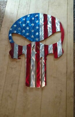 #ad metal American flag large outdoor wall art punisher skull deck porch gift art US $395.00