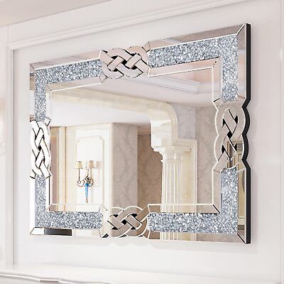 #ad Wisfor Aesthetic Wall Mirror Decor Unique Decorative Vanity Bathroom Mirror $149.90