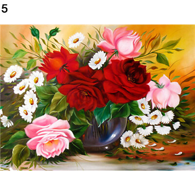 #ad #ad Flowers Painting by Numbers Pictures Post Wall Art DIY Craft Home Decoration 38 $12.80