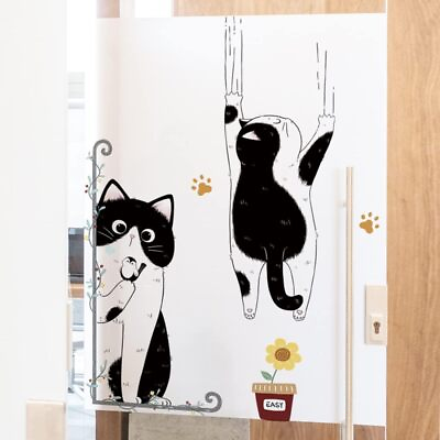 #ad Wall Stickers Vinly Black Cat Pattern Removable Decals $25.49