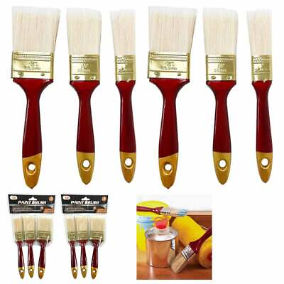 #ad 6 PC Paint Brush Set Multi Purpose Painting Brushes Home Decor Wall 1quot; 1.5quot; 2quot; $10.24