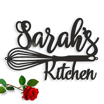 #ad Personalized Metal Wall Art Custom Kitchen Name Sign Home Decor Outdoor Sign $88.49