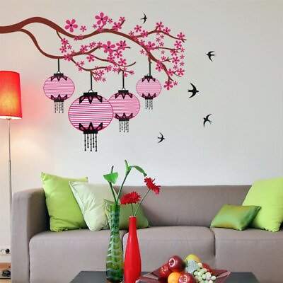#ad Chinese Lamps With Branch Removable Bedroom Art Mural Vinyl Wall Sticker $17.99