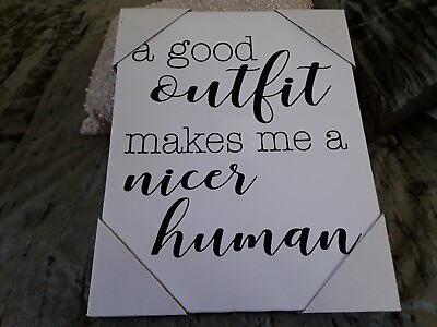 #ad Wall Decor Plaque Canvas New Hobby Lobby 11quot;×14quot; Wall Hanging $8.00