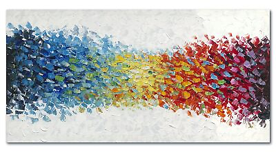 #ad Yuegit Abstract Wall Art for Living Room : Hand Made Canvas Wall Art Painting... $114.25