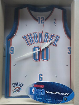 #ad Oklahoma City Thunder Jersey Wall Clock Brand New Sealed Wincraft $24.95