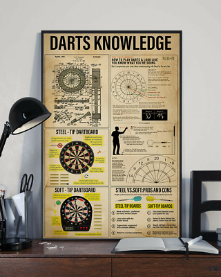 #ad Darts Knowledge Home Decor Wall Art Poster $16.95
