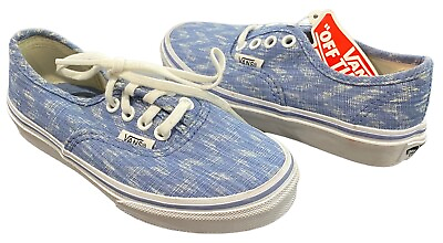 Vans Off The Wall Kids Authentic Light Blue White Shoes Sneakers in Kids 11 $25.00