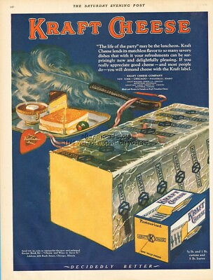 #ad 1926 Kraft Cheese Chicago IL Vintage Food Kitchen Wall Decor Magazine Print Ad $10.12