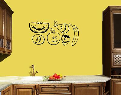 #ad #ad Wall Stickers Vinyl Decal for Kitchen Funky Fruit Apple Banana Watermelon ig1327 $29.99