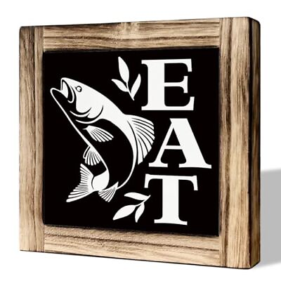 #ad #ad Eat Sign Kitchen Sign Rustic Wooden Tabletop Decor Sign Eat Wooden Box Sig... $24.79