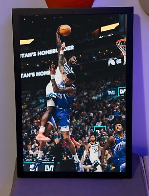 #ad Anthony Edwards Crazy Dunk Of The Year 2024 Vs Utah Jazz Wall Art Poster $25.99