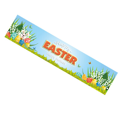 #ad #ad Easter Flag Pongee Happy Banner Decorations Party Wall Bunting $11.58