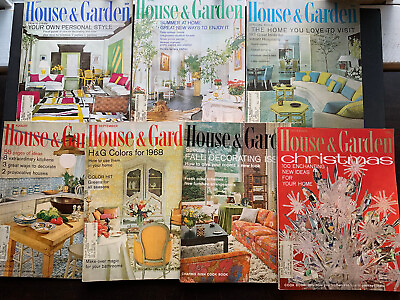 #ad Lot of 7 House amp; Garden Magazines 1967 MCM Mid Century Modern Design Decorating $69.98