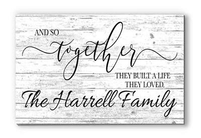 #ad Personalized Name Sign And So Together They Built a Life They Loved Rustic Art $47.99