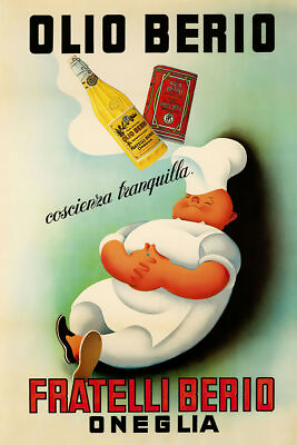 #ad 360833 Food Olive Oil Berio Chef Kitchen Art Decor Wall Print Poster $13.95