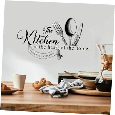 #ad Kitchen Quotes Wall Stickers Kitchen Letterings Wall Decals Removable DIY $18.06