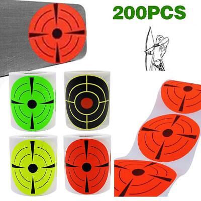 #ad 200Pcs 3quot; Self Adhesive Targets Reactive Shooting Paper Target Stickers $7.30