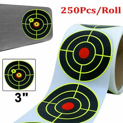 #ad Self Adhesive Paper Reactive Splatter Shooting Target Stickers 250 Pcs 1Roll $13.98