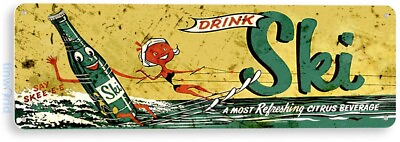 #ad TIN SIGN Ski Soft Drink Retro Soda Cola Drink Kitchen Metal Decor B588 $8.45