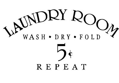 #ad Laundry Room Door Window Or Wall Vinyl Decal Sticker 10 Inch Decal $9.50