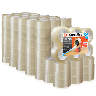 #ad 144 Rolls Carton Sealing Clear Packing Tape Box Shipping 2 mil 2quot; x 110 Yards $189.99