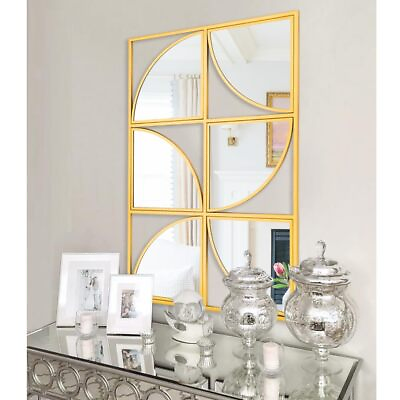#ad Gold Wall Decor with Mirrors 36quot; x 24quot; Large Living Room Decor for Wall Gol... $130.33