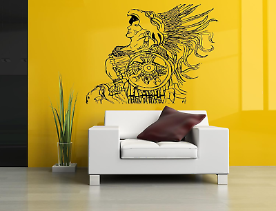 #ad Wall Room Decor Art Vinyl Sticker Mural Aztec Warrior Native Man Large Big AS222 $49.88