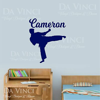 #ad Karate Martial Arts Wall Room Personalized Custom Name Vinyl Sticker A $51.99