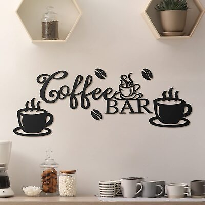#ad Coffee Bar Rustic Metal Sign Rustic Coffee Bar Hanging Wall Decor Coffee Sign... $22.04