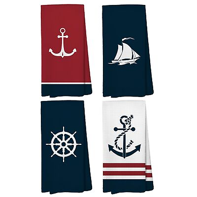 #ad Liosei Nautical Kitchen TowelsBoat TowelsCoastal Kitchen TowelsNautical Ha... $41.66