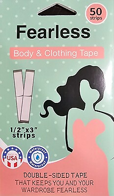 #ad Fearless Body and Clothing Tape Double Sided Tape for Fashion 50 Strips $9.39