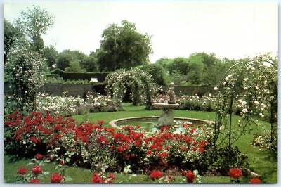 #ad Postcard Rose Garden Ladew Topiary Gardens And Manor House Monkton MD $6.29