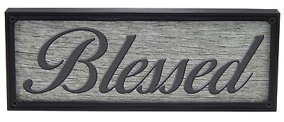 #ad Blessed Word Art Sign Kitchen Home Decor Wall Hanging Cursive Script Typography $15.99