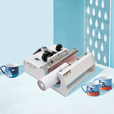 #ad 10 30OZ DIY Tumbler Heat Press Machine Mug Press Heat Machine Set 110V White $188.53