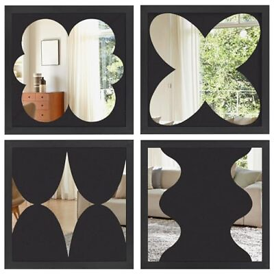 #ad Wall Decoration Mirror 4 Sets Home Decoration Painting Geometric Decorative W... $52.09