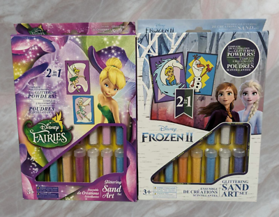 #ad 2 x Disney Frozen 2 Fairies 2in1 Glittering Sand Art Sets C $15.00