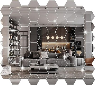 #ad 3d Hexagon Mirror home decoration $19.99
